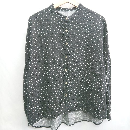 ◇ ⊇ CIAOPANIC TYPY ドット 水玉 バンドカラー 長袖 バンドカラー サイズONE ブラック レディース E 【中古】