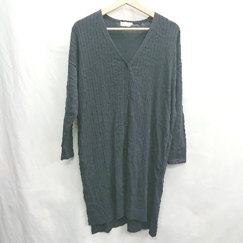 ◇ ⊆ LEPSIM レプシィム リブニット 長袖 ロングカーディガン サイズM ダークネイビー レディース E 【中古】