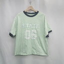 ◇ ⊂ CIAOPANIC チャオパニック バイカラー 半袖 Tシャツ サイズF グリーン系 レディース E 【中古】|詳細画像