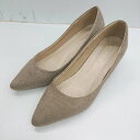 ◇ ⊇ NATURAL BEAUTY BASIC ポインテッドトゥ パンプス サイズ23 グレージュ レディース E 【中古】(4)
