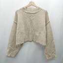◇ ⊇ rectangle レクタングル 長袖 セーター サイズF ブラウン系 レディース E 【中古】