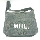 ◇ Θ MHL. エムエイチエル ブランドロゴ ショルダー バッグ ブラック系 メンズ E 【中古】