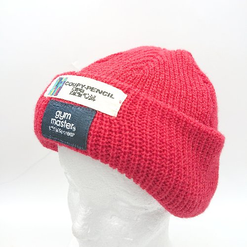 ◇ ⊇ gym master クーピーペンシルコラボ ニット帽 レッド サイズF レディース メンズ E 【中古】