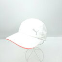 ◇ ΘΦ PUMA プーマ マジックテープで調節可能 キャップ ホワイト サイズ表記なし レディース メンズ E 【中古】