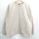 ◇ ⊂ ITEMS URBAN RESEARCH 撥水×イージーケア 長袖 ロンT サイズL グレージュ メンズ E 【中古】(4)