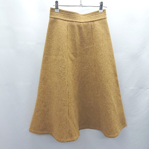 ◇ ⊇ M.deux エムドゥ スウェード系 ひざ下 フレア スカート サイズS ブラック系 レディース E 【中古】