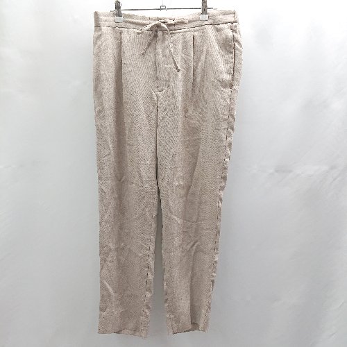 ◇ ⊂ UNITED ARROWS ユナイテッドアローズ 混合生地 スラックス サイズXL ベージュ系 メンズ E 【中古】