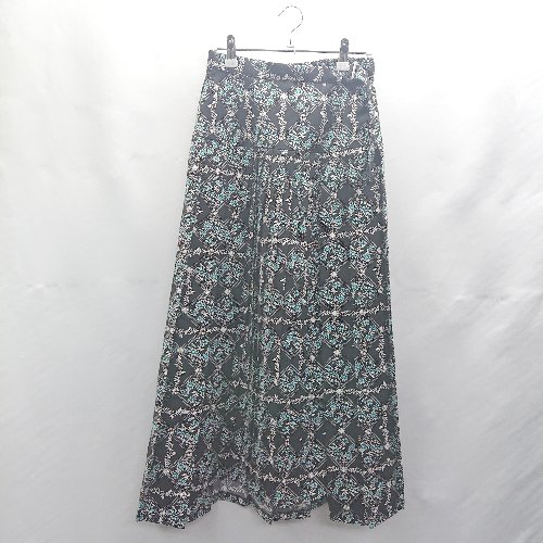 ◇ ⊂ PAGEBOY ページボーイ ウエストゴム ベルト ひざ下 プリーツ スカート サイズF ブラック系 レディース E 【中古】