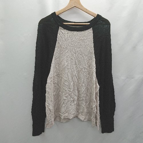 ◇ ΦΘ CIAOPANIC TYPY シアー素材 長袖 カットソー サイズ ONE ベージュ ブラック系 レディース E 【中古】