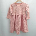 ◇ Θ こども ビームス サイズ125cm~ キッズ 子供服 長袖 ロング ワンピース サイズ L ピンク系 レディース E 【中古】