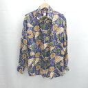 ◇ Φ⊂ CHIAMARE 総柄シャツ 長袖 シャツ サイズ S ブルー系 メンズ E 【中古】(4)