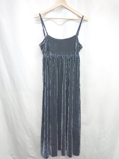 ◇ ⊇ feepur フェピュール ベロア生地 ロング丈 ワンピース サイズM ダークネイビー レディース E 【中古】