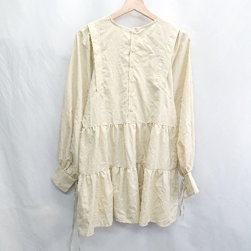 ◇ ⊇ w closet ダブルクローゼット 2WAY ティアード 長袖 チュニック サイズF イエロー系 レディース E 【中古】