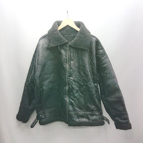 ■ ⊇ HALHAM ハルハム B-3 長袖 ボアジャケット サイズL ブラック メンズ E 【中古】 ■ ⊇ HALHAM ハルハム B-3 長袖 ボアジャケット サイズL ブラック メンズ E 【中古】