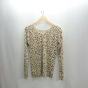 ◇ ⊇ ◎●未使用● AZUL BY MOUSSY ヒョウ柄 Vネック 長袖 ニット セーター サイズM ベージュ ブラウン レディース E 【中古】(4)