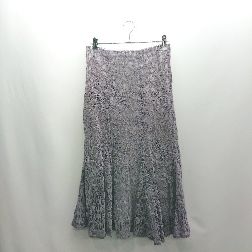 ◇ Θ PROPORTION BODY DRESSING 花柄 レース ミモレ丈 マーメイド スカート サイズM ラベンダー系 レディース E 【中古】
