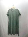 ◇ ⊂ UNIQLO ユニクロ エアリズム 半袖 ロング ワンピース サイズL カーキ系 レディース E 【中古】