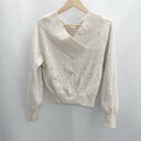 ◇ ⊇ snidel スナイデル Vネック 長袖 ニット セーター サイズ F ベージュ系 レディース E 【中古】(4)