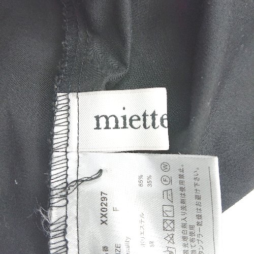 ◇ ⊂ miette ミエット 長袖 チュニックブラウス サイズF ブラック レディ－ス E 【中古】