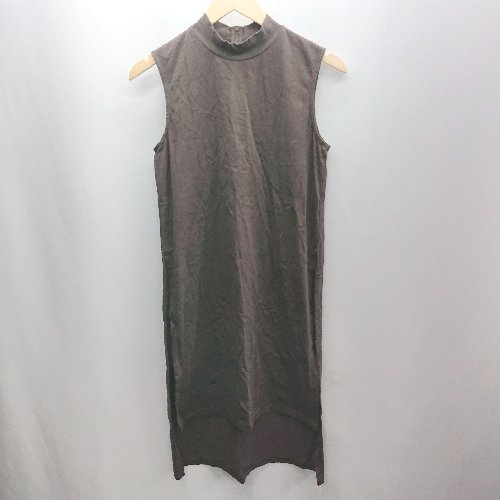 ◇ ⊂Φ BEAUTY＆YOUTH サイドスリット ノースリーブ 膝下丈 ワンピース サイズ表記なし ブラウン レディース E 【中古】