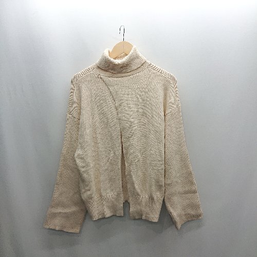 ◇ ⊇ mystic ミスティック タートルネック 長袖 ニット サイズF アイボリー レディース E 【中古】
