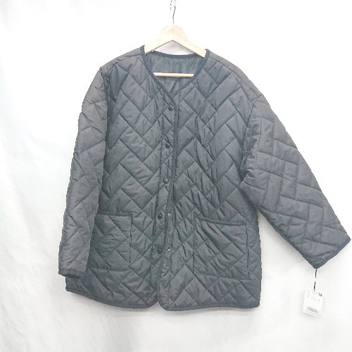 ◇ ⊇ ◎●未使用● moment+ 中綿 長袖 ブルゾン サイズL ブラック レディース E 【中古】