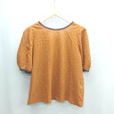 ◇ ⊂ w closet ダブルクローゼット バックオープン 半袖 カットソー サイズF オレンジ系 レディース E 【中古】(4)