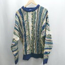 ◇ ⊇ WEGO ウィゴー 長袖 ニット サイズM ブルー ベージュ グリーン メンズ E 【中古】