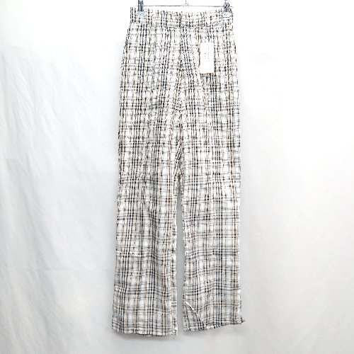 ◇ ⊂ ◎●未使用● AS KNOW AS アズノゥアズ ウエストゴム ストレート サイズF チェック レディース E 【中古】