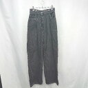 ◇ Θ VACANCY ワイドデニムパンツ サイズL ブラック レディース E 【中古】