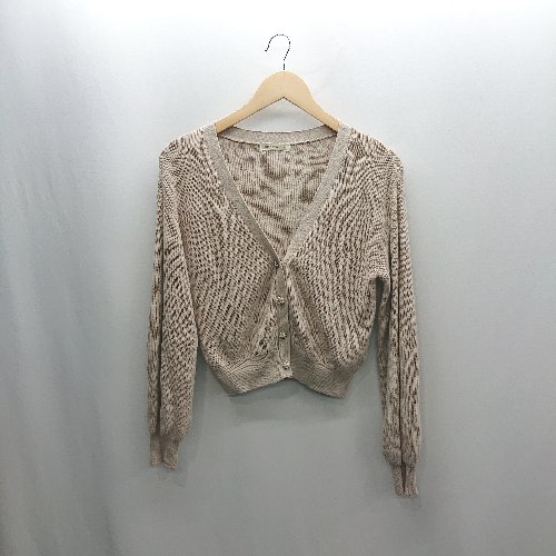 ◇ ⊂ BE RADIANCE ビーラディエンス 長袖 カーディガン サイズF ベージュ レディース E 【中古】