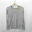 ◇ ⊇ BEAUTY&YOUTH UNITED ARROWS WOOL&CASHMERE Vネック 長袖 ニット セーター サイズ表記なし グレー レディース E 【中古】