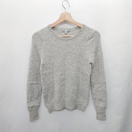 ◇ ⊂ UNIQLO ユニクロ カシミヤ100% 長袖 ニット セーター サイズS グレー レディース E 【中古】