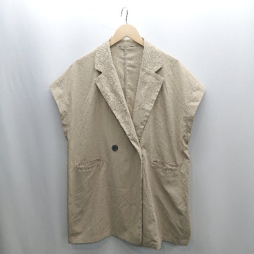 ◇ ⊂ select MOCA セレクト モカ ノースリーブ ジャケット サイズF ベージュ レディース E 【中古】