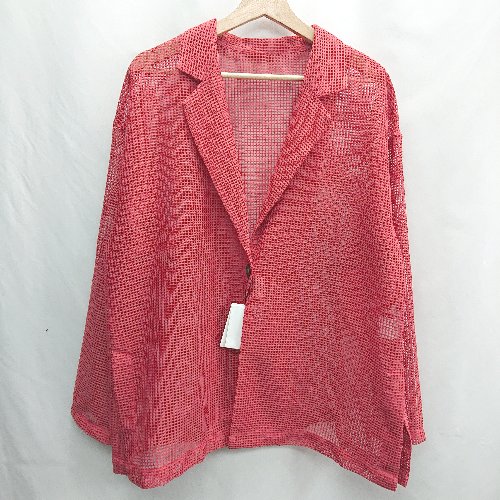 ◇ ⊂ ◎ ●未使用● PAGEBOY ページボーイ 長袖 メッシュジャケット サイズF レッド系 レディース E 【中古】