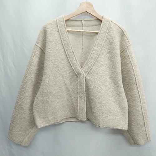 ◇ ⊇ select MOCA セレクト モカ 長袖 カーディガン サイズF ベージュ レディース E 【中古】