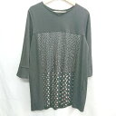 ◇ ⊂ MISSEL ドット 水玉 長袖 チュニック サイズLL ブラック レディース E 【中古】(4)