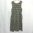 フクワウチで買える「◇ ⊇ ehka sopo エヘカソポ チェック柄 ロング丈 ワンピース サイズF ブラック系 レディース E 【中古】」の画像です。価格は2,528円になります。