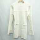 ◇ ⊇ Darich ダーリッチ ハート ボタン 長袖 ミニ ニットワンピース サイズFree ホワイト レディース E 【中古】