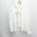◇ ⊂ ◎ ●未使用● Darich ダーリッチ シアードッキング 長袖 ブラウス サイズF ホワイト系 レディース E 【中古】(4)