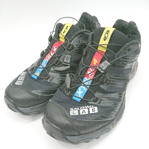 ◇ Θ SALOMON ロゴプリント ローカットスニーカー サイズ26.5 ブラック マルチカラー メンズ E 【中古】 ◇ Θ SALOMON ロゴプリント ローカットスニーカー サイズ26.5 ブラック マルチカラー メンズ E 【中古】