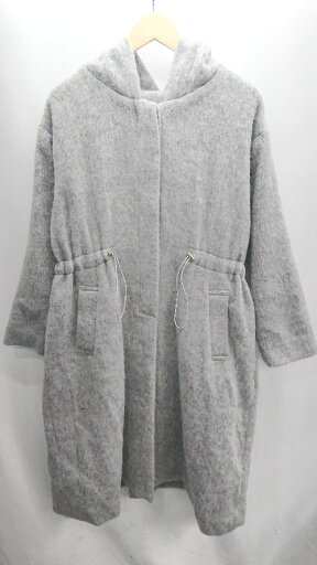 ◇ ⊆ Jena espace merveilleux フード付き 長袖 ロングコート サイズF グレー レディース E 【中古】 ◇ ⊆ Jena espace merveilleux フード付き 長袖 ロングコート サイズF グレー レディース E 【中古】