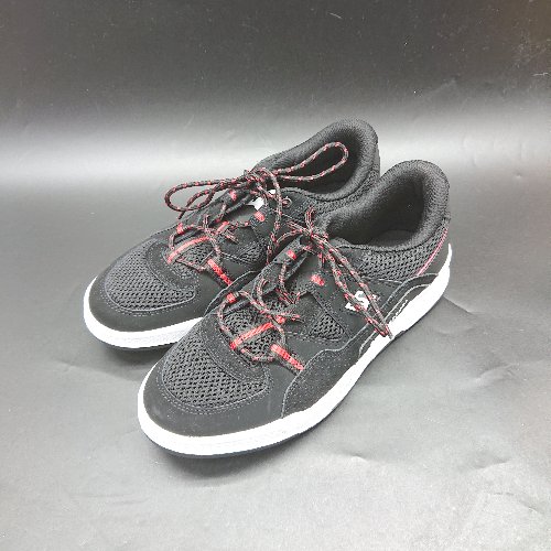 ◇ ⊇ DC SHOES ディーシー シューズ ロゴ刻印 ローカットスニーカー サイズ26.5 ブラック レッド メンズ E 【中古】