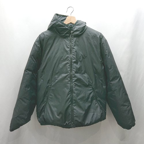 ■ ⊇ adidas アディダス リバーシブル 長袖 ダウンジャケット サイズL ブラック レディース メンズ E 【中古】