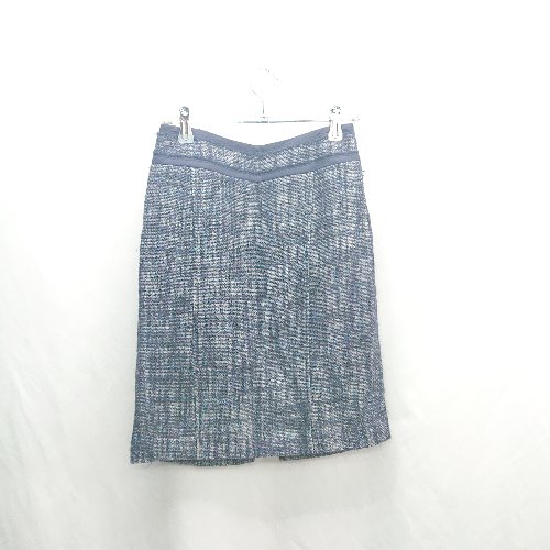 ◇ ⊂ BOSCH ボッシュ ツイード 膝丈 タイト スカート サイズ36 パープル レディース E 【中古】