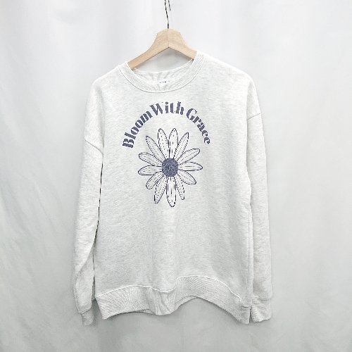 ◇ ⊇ MONO-MART モノマート 裏起毛 長袖 トレーナー サイズL グレー レディース E 【中古】