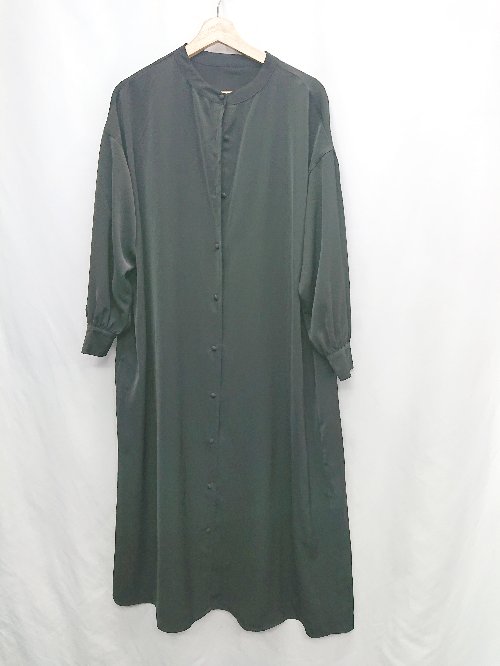 ◇ ⊂ MAISON BREEZE メゾンブリーズ とろみ 長袖 ロング ワンピース サイズF ブラック レディース E 【..