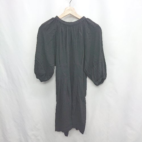 ◇ ⊂ Ungrid アングリッド 半袖 膝丈 ワンピース サイズF ブラック レディース E 【中古】