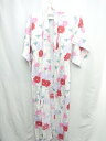 ◇ ⊂ ノーブランド 花柄 長袖 ロング ワンピース サイズF ホワイト系 レディース E 【中古】
