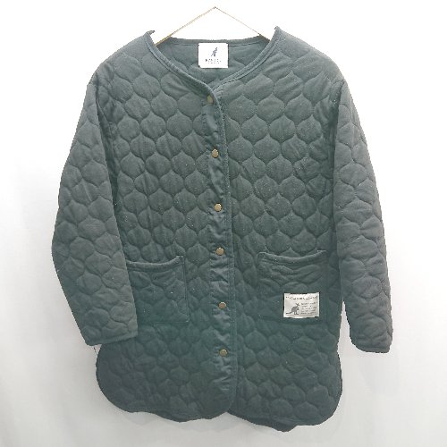 ◇ ⊇ KANGOL カンゴール 中綿 ノーカラー 長袖 キルトジャケット サイズM ブラック レディース E 【中古】